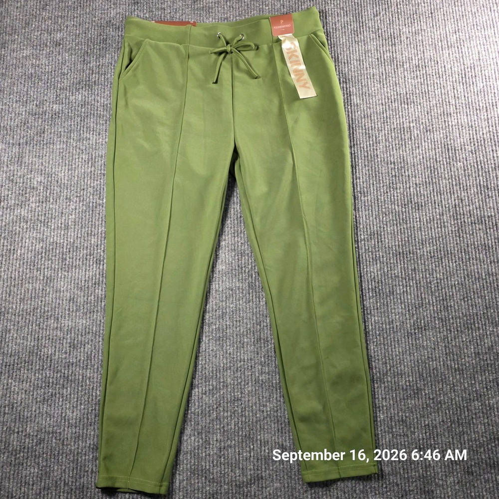 Polished & Poised Womens 2XL Green Skinny Stretch Pants Smoothing Waistband NWT